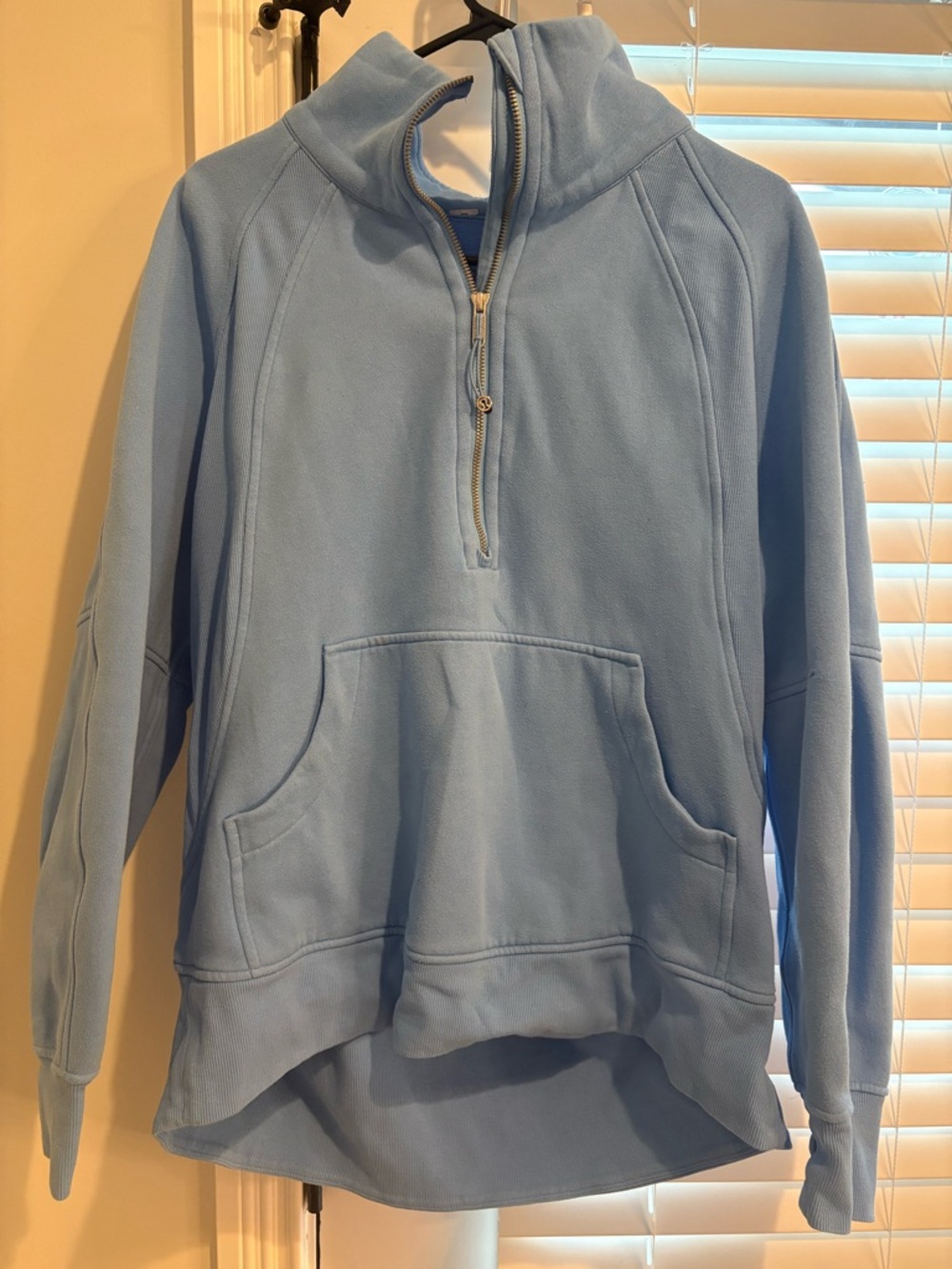 Lululemon Light Blue Half-Zip Hoodie Pullover